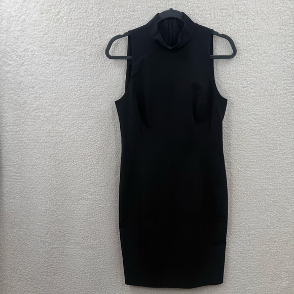 Teen flo Black Sleeveless High mock neck Midi Dress Size 3 - Picture 1 of 11
